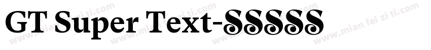GT Super Text字体转换